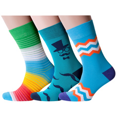Комплект носков мужских MoscowSocksClub msk3-М01 разноцветных 25