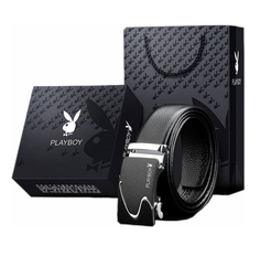 Набор подарочный MyPads Premium M154-483 Playboy кожаный мужской ремень с матовой автомати No Brand