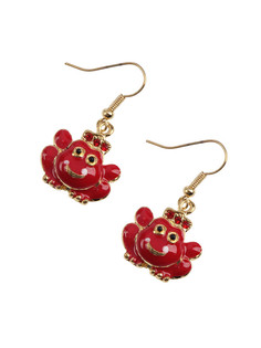 Серьги подвески из бижутерного сплава Bijoux Land AE24290, стразы/эмаль