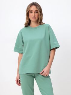 Футболка женская MOM №1 MOM-2151 зеленая XS