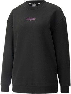 Свитшот женский Puma Cyber Graphic Crew черный XS