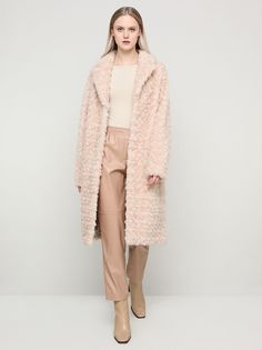 Шуба женская ALEF 7187 розовая 44 RU Алеф