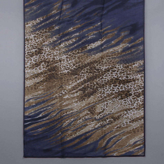 Палантин женский UNGARO 73286 коричневый/синий, 70х180 см