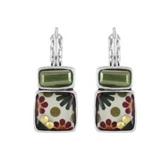 Серьги подвески из бижутерного сплава TARATATA TT-W23-06786-10M, бусины/смола/стразы