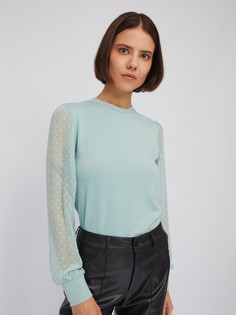 Блуза женская Zolla 241131260236103 бирюзовая M