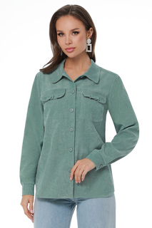 Рубашка женская DStrend 0278 зеленая 52 RU