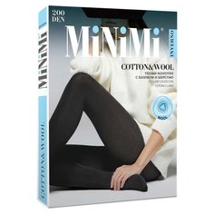 Колготки женские Minimi COTTON WOOL 200 черные 4