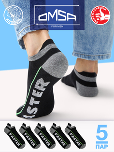 Комплект носков мужских Omsa FREESTYLE 603-5 черных 45-47 5 пар