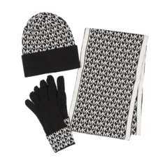 Комплект шапка, шарф и перчатки женский Michael Kors 539240C черный