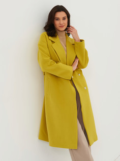 Пальто женское Giulia Rosetti 62995 желтое 48 RU