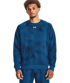 Свитшот Under Armour Rival Fleece Printed Crew для мужчин, размер M, 1379756-426