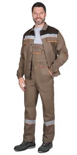 Костюм рабочий мужской СириуС К/СИРИУС/МАСТЕР коричневый 48-50/170-176