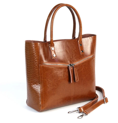 Женская кожаная сумка 9145-220 Елоу Браун (129193) Fuzi House