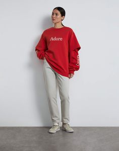 Свитшот женский Gloria Jeans GAC021220 красный XXS-XS (36-40)