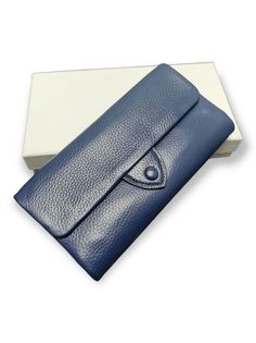 Кошелек женский Leather Wallet 3237 синий