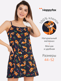 Ночная сорочка женская HappyFox HF3000MSP синяя 50 RU