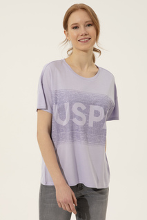 Футболка женская U.S. POLO Assn. G082SZ0110FENTO фиолетовая XS