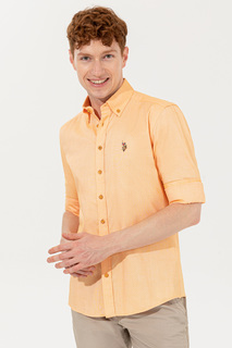 Рубашка мужская U.S. POLO Assn. G081SZ0040CEDCOLOR022Y желтая M