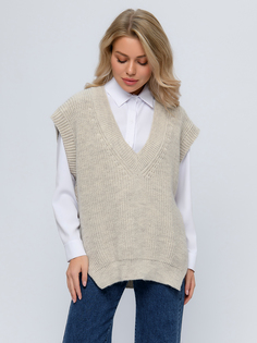 Жилет женский 1001dress 302957 бежевый one size