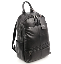 Мужской кожаный дорожный рюкзак 9245 Блек (132940) Fuzi House