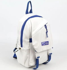 Маленький текстильный рюкзак с одной лямкой 9215 Вайт-Блу Fuzi House