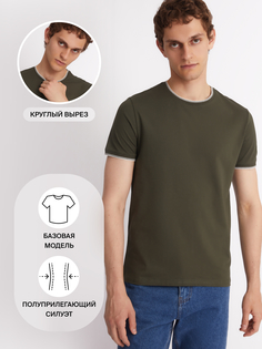 Футболка мужская Zolla 01331321U0427500 хаки 3XL