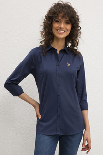 Рубашка женская U.S. POLO Assn. G082SZ0040CRISCOLOR020Y синяя 32