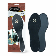 Стельки Corbby Leder black из натуральной кожи р 39 - 40