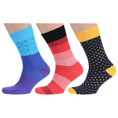 Комплект носков мужских MoscowSocksClub msk3-М03 разноцветных 25