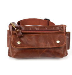 Мужская кожаная поясная сумка 2018 Браун (133447) Fuzi House