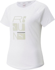 Футболка женская Puma Run 5K Logo Ss Tee W белая S