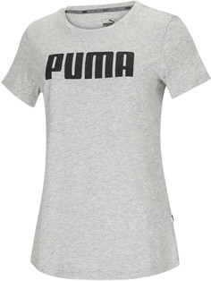 Футболка женская Puma Ess Tee Light Gray Heather серая XS