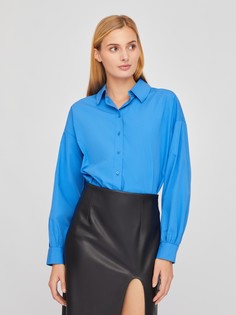 Рубашка женская Zolla 02411117Y4135000 синяя XL