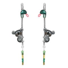 Серьги из бижутерного сплава TARATATA TT-T23-03722-10G, бусины/смола/стразы