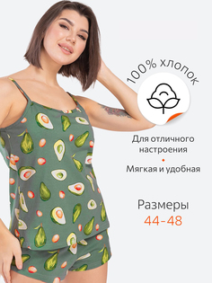 Пижама женская HappyFox HF4100MSP зеленая 46 RU