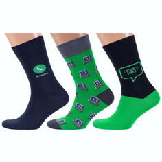 Комплект носков мужских MoscowSocksClub msk3-М45 разноцветных 25