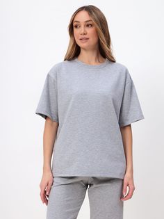 Футболка женская MOM №1 MOM-2151 серая 2XL