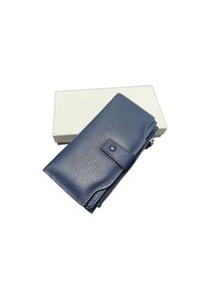 Кошелек женский Leather Wallet 3228 синий