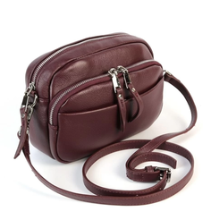 Женская кожаная сумка кросс-боди 20955 Вайн Ред (130215) Fuzi House