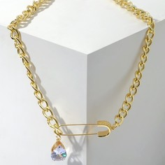 Колье из бижутерного сплава 52 см Queen Fair 7664636, стразы