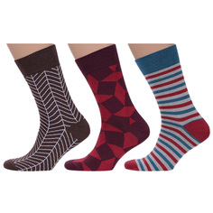 Комплект носков мужских MoscowSocksClub msk3-М39 разноцветных 27