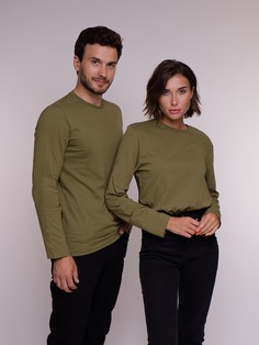 Лонгслив унисекс Uzcotton UZ-M-L хаки 42-44\XS