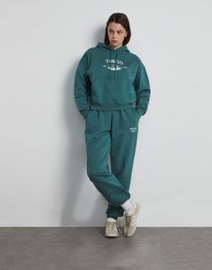 Худи женское Gloria Jeans GAC022229 зеленое XL (52-54)