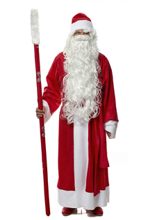 Костюм карнавальный мужской Дед Мороз NoBrand 1315-1 красный 50 RU