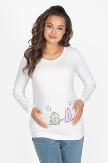 Лонгслив для беременных женский Magica Bellezza МВ7036 бежевый 48