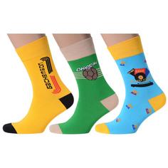 Комплект носков мужских MoscowSocksClub msk3-М11 разноцветных 25