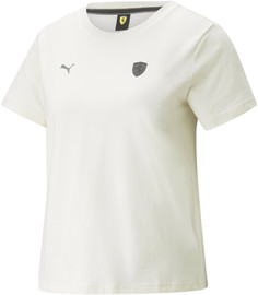 Футболка женская Puma Ferrari Style Wmn Shield Tee белая XS