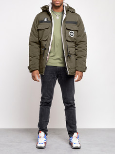 Зимняя куртка мужская AD88911 хаки XXL No Brand