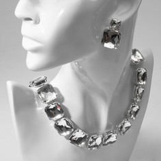 Колье+серьги из бижутерного сплава Queen Fair 7992704, стразы