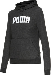 Худи женское Puma Ess Hoody Fl Dark Gray Heather серое XS